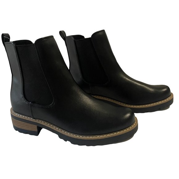 Universal Thread Shoes - Universal Thread women ankle black boots size 10 block heel fashion